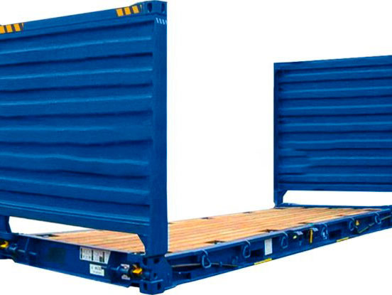 Высокая платформа Flat Rack 20 футов со складными стенками НОВЫЙ